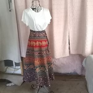 Women's maxi wrap skirt Size Medium Jaipuri style